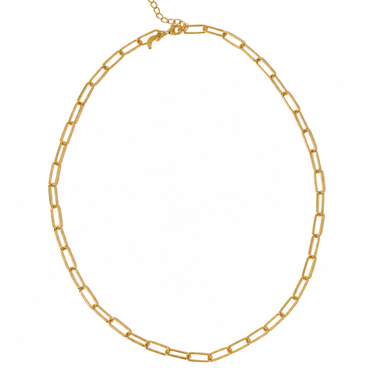 Gold Paperclip Chain Necklace